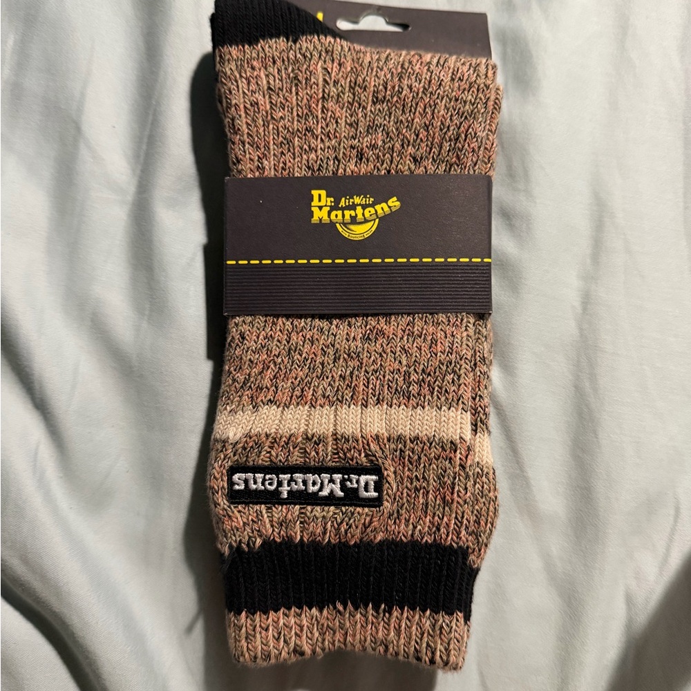 ❄️🦇Dr. Martens Black and Tan Knit Socks